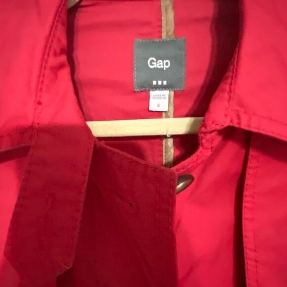 Gap Women's Red Trench Coat - Picture 2 of 4
